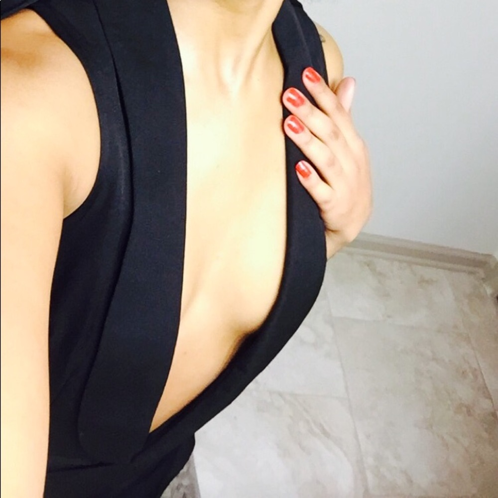 Tobi Black Short Cape Romper